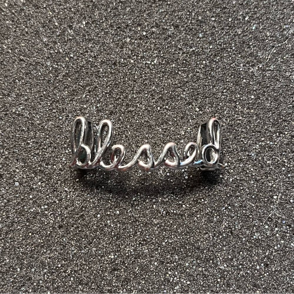 KEEP Collective Stella & Dot Silver Tone Blessed Slider Charm